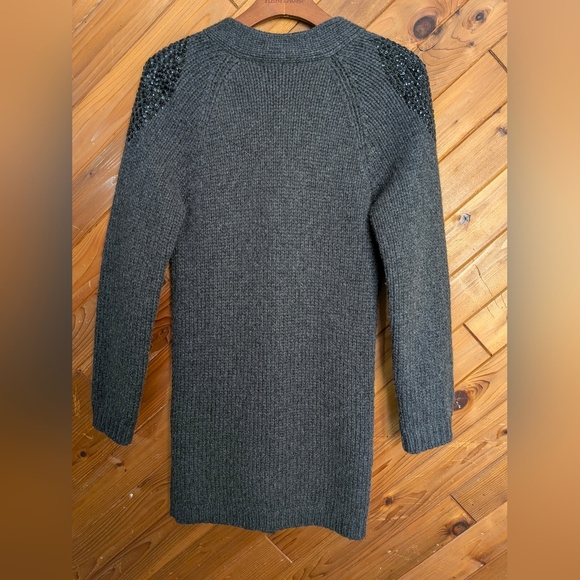 Brunello Cucinelli Long Button-Up Cardigan With Sequins In The Shoulders Size M - Picture 4 of 10